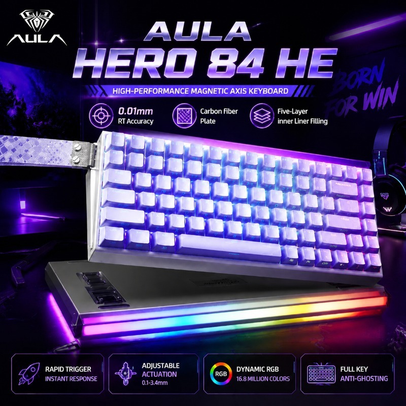Gaming Keyboard Ergo - Clavier mécanique de jeu magnétique AULA