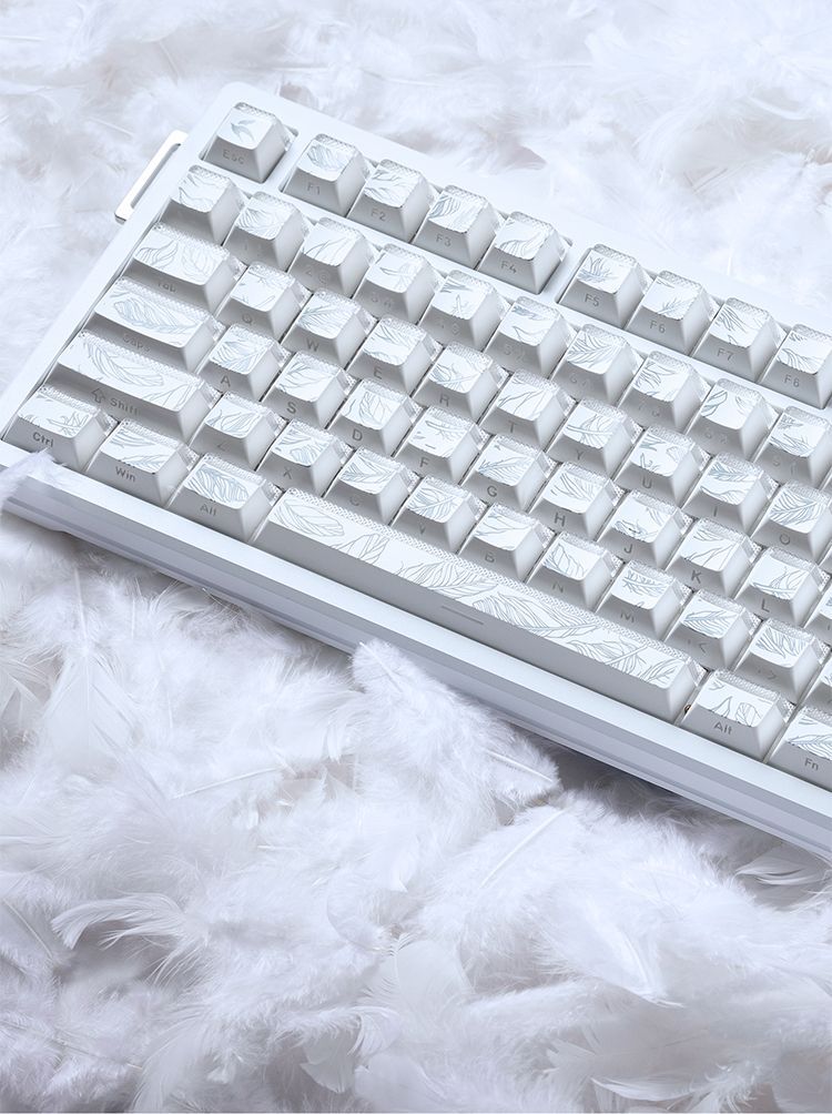 Gaming Keyboard Tkl - Capuchons de touches à motif plume