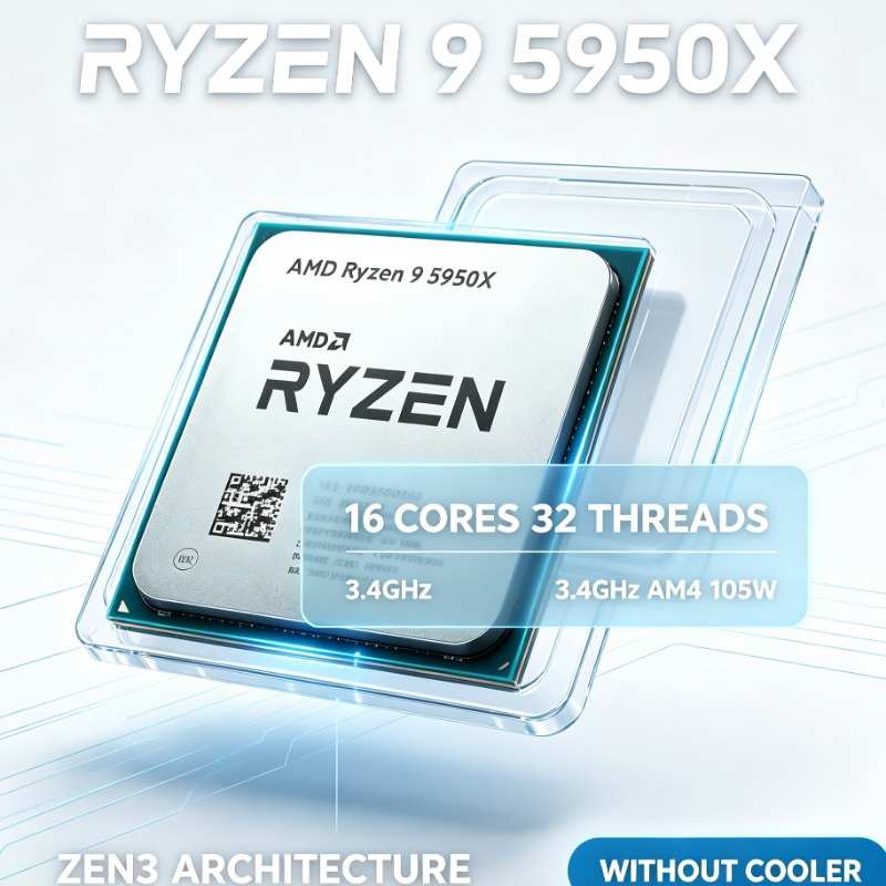 Amd Cpu Ryzen 9 - Processeur AMD Ryzen 9 5950X 16