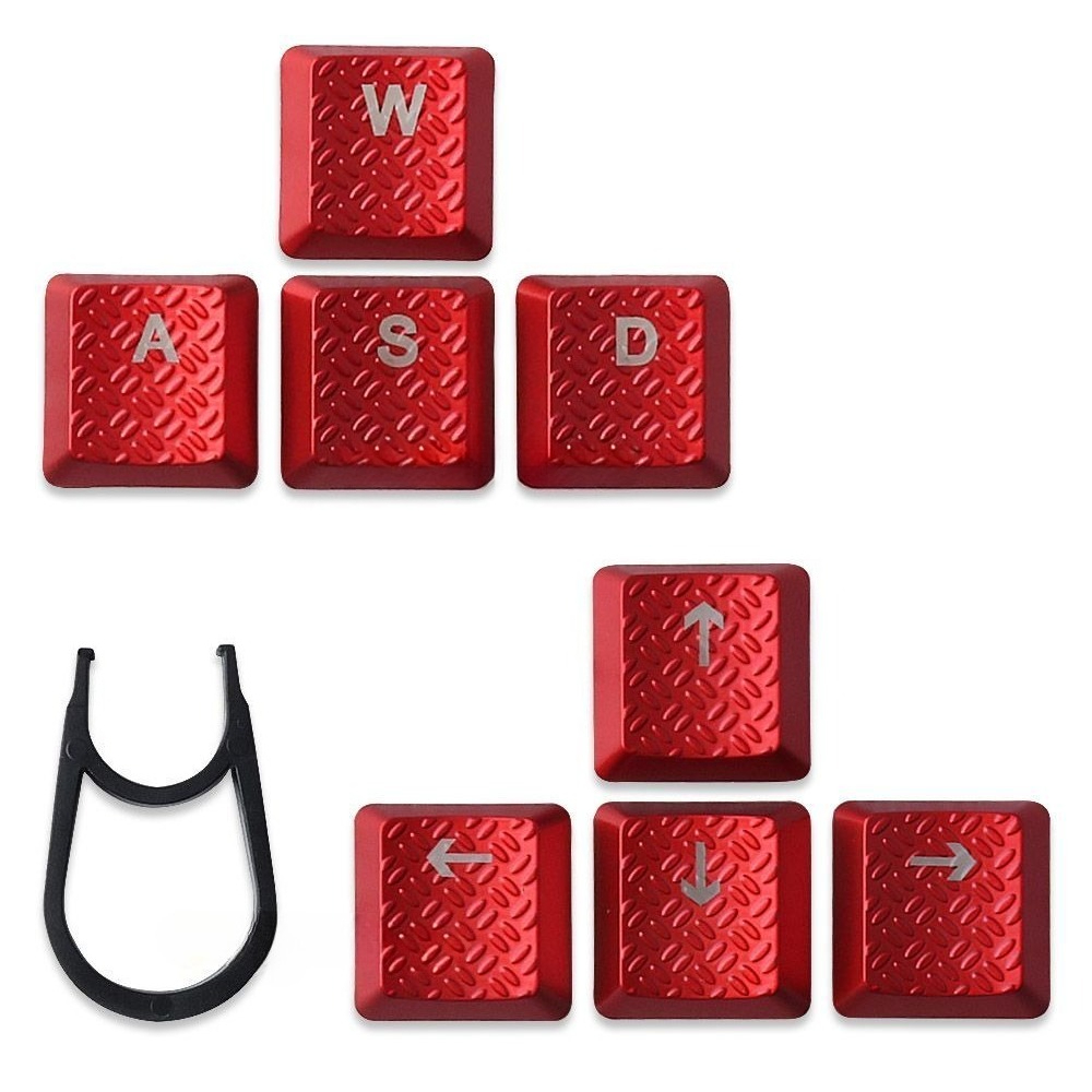 Gaming Keyboard Tkl - Capuchons de touches translucides rouges DIY,