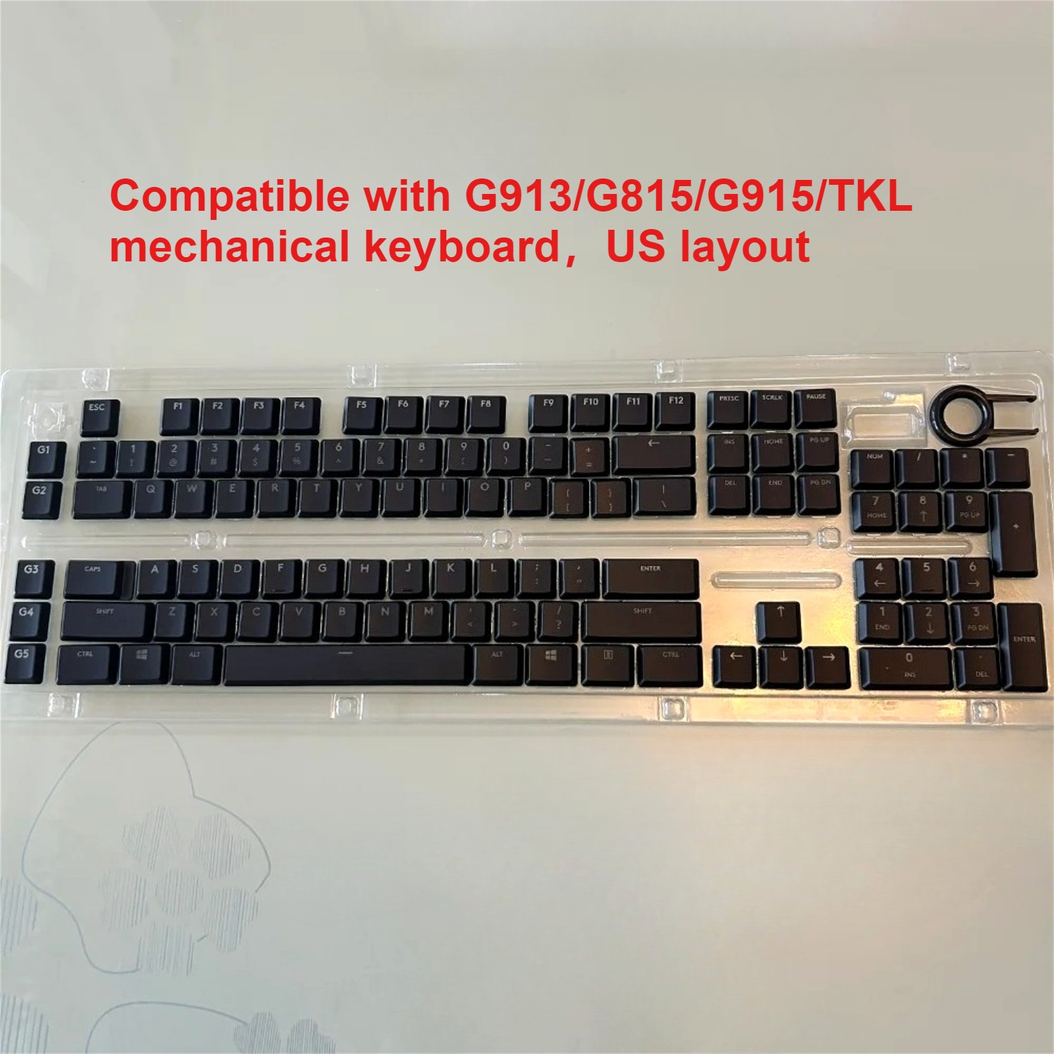Gaming Keyboard Tkl - Capuchons de touches transparents à axe