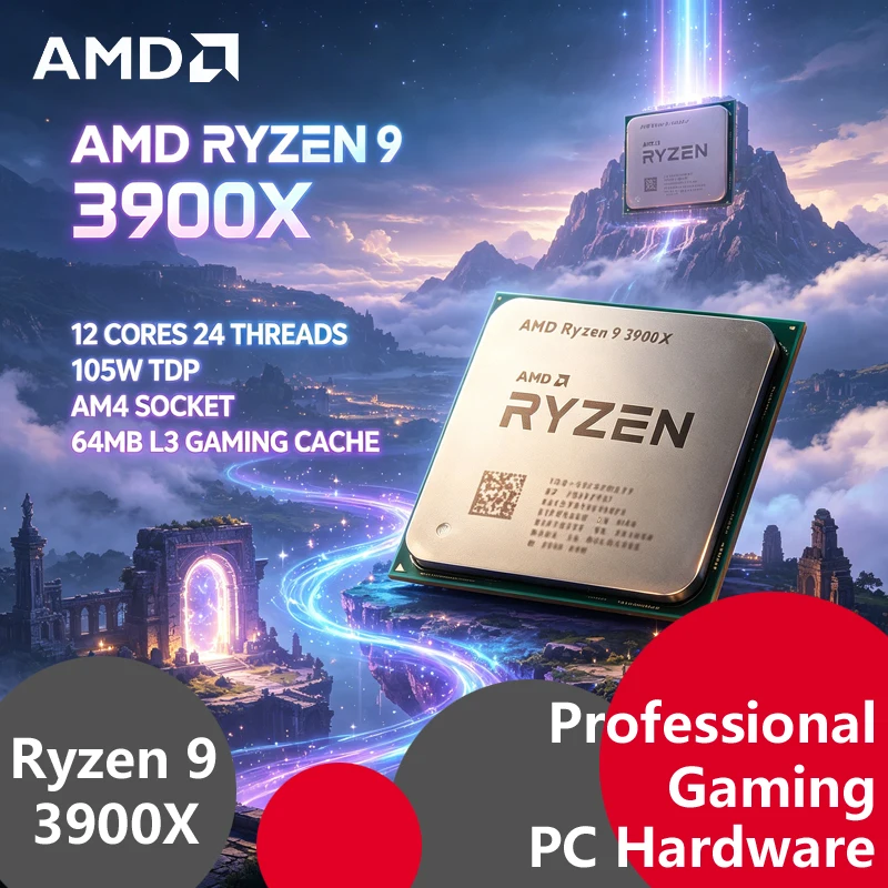 Amd Cpu Ryzen 9 - Processeur AMD Ryzen 9 3900X Tray