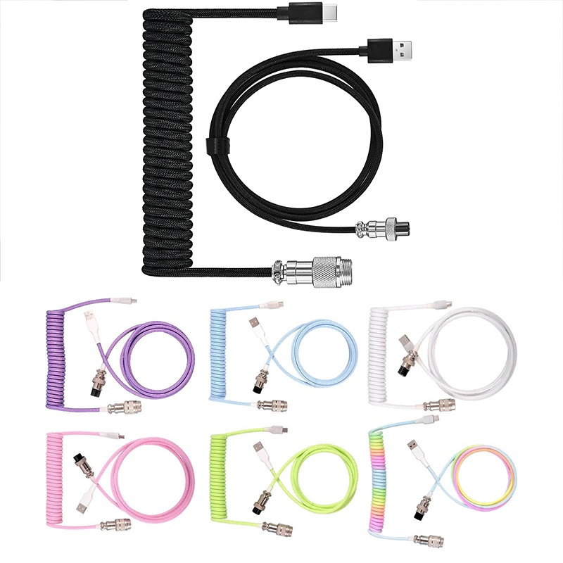 Coiled Usb Cable - Câble USB Type C pour clavier