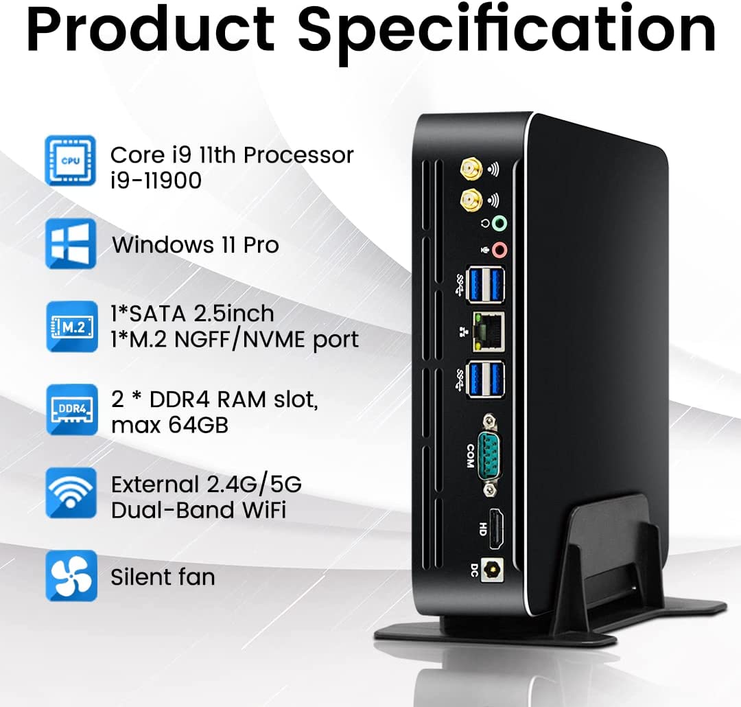 Intel Cpu Core I5 - Mini PC Partaker 11e génération Intel
