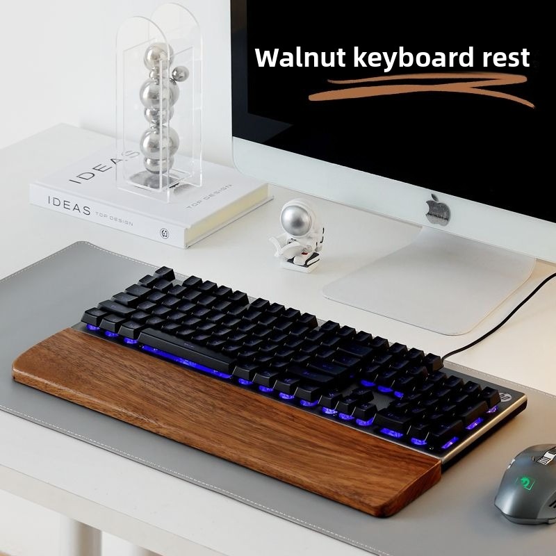 Gaming Keyboard Ergo - Repose-paume pour clavier en bois massif,