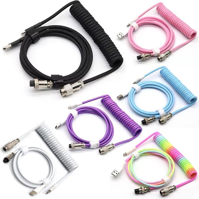 Coiled Usb Cable - Câble USB Type C pour clavier