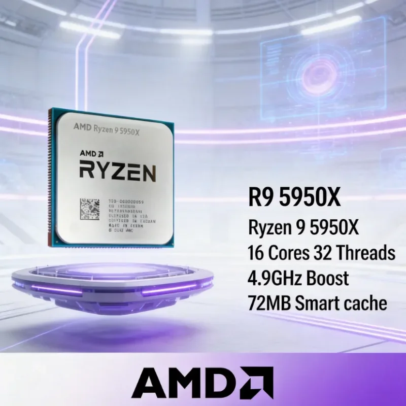 Amd Cpu Ryzen 9 - Processeur de jeu pour ordinateur de