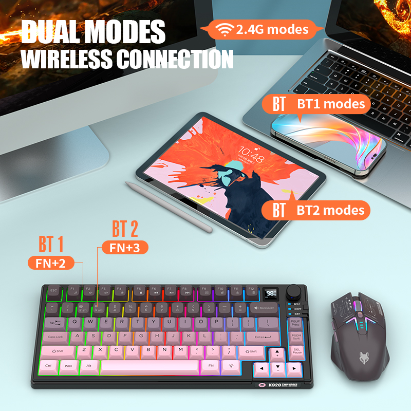 Combo clavier et souris de jeu - Gaming Keyboard Mechanical Wireless avis et prix