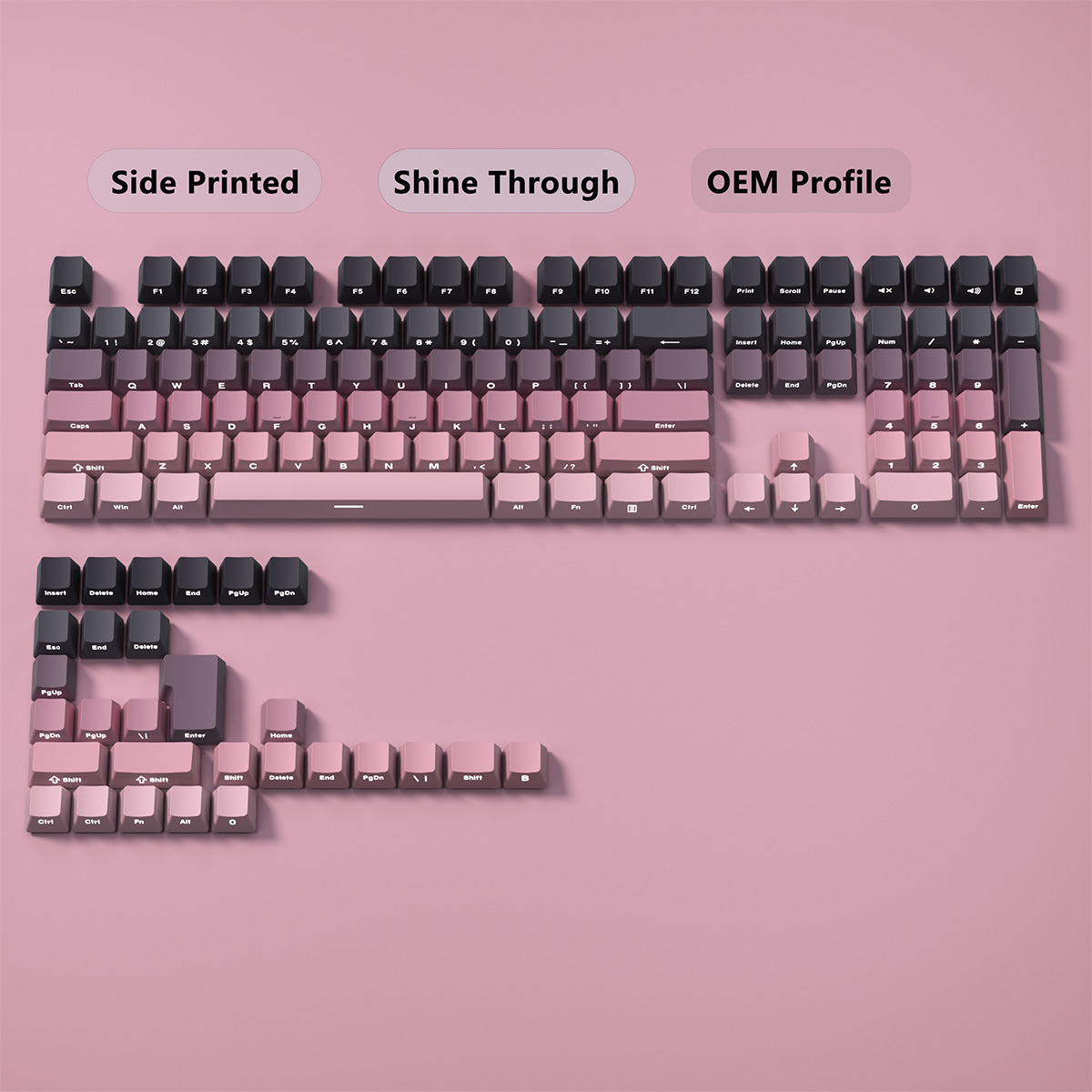 Keycaps dégradés imprimés laté - Gaming Keyboard Typewriter avis et prix