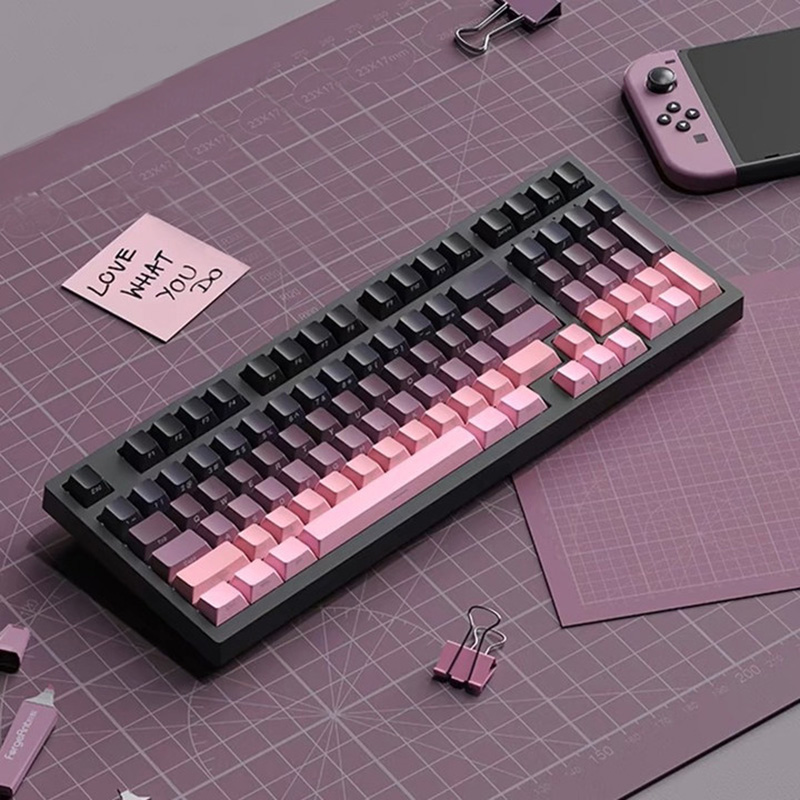 Keycaps dégradés imprimés laté - Gaming Keyboard Typewriter avis et prix