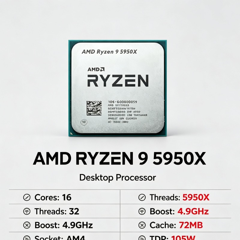 Processeur AMD Ryzen 9 5950X 1 - Amd Cpu Ryzen 9 avis et prix