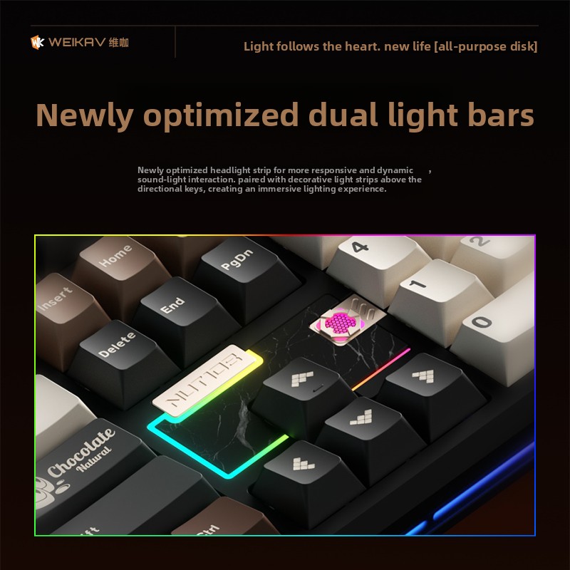 Clavier mécanique WEIKAV NUT10 - Gaming Keyboard Mechanical Wireless avis et prix