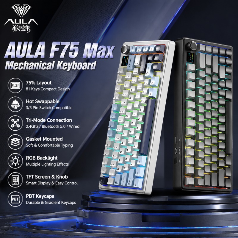 Clavier mécanique AULA F75 Max - Gaming Keyboard Ergo avis et prix
