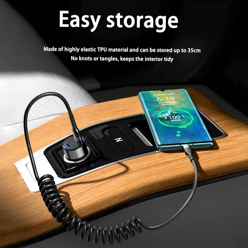 Câble USB C vers USB C à charg - Coiled Usb Cable avis et prix