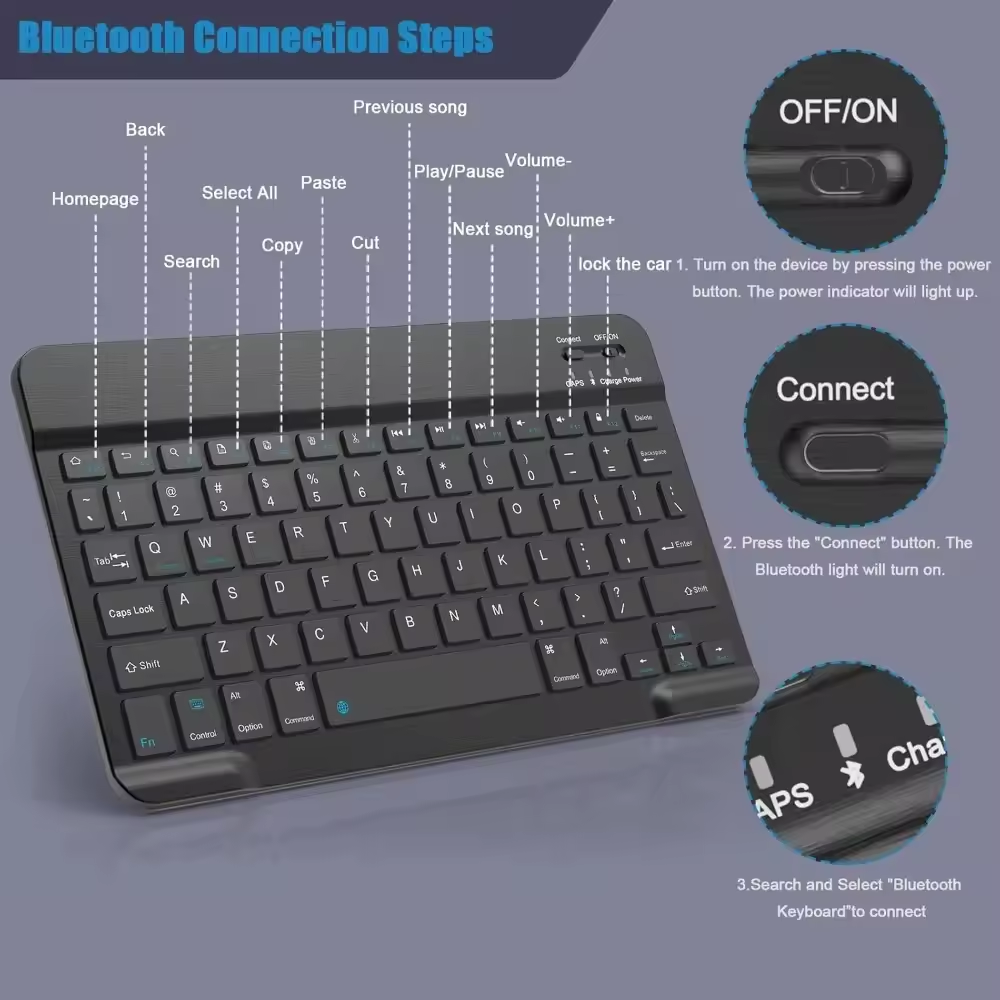 Clavier sans fil Bluetooth pou - Gaming Keyboard Mechanical Wireless avis et prix