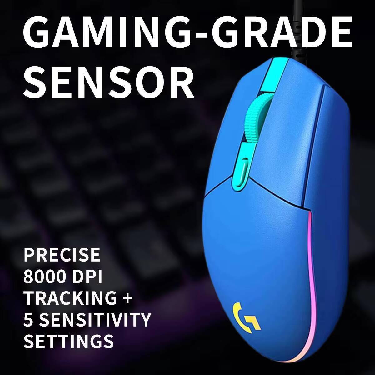 Souris de jeu Logitech G203, 8 - Logitech Mouse G203 avis et prix