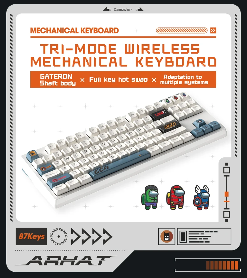 # Pour Darmoshark K6 Kit clavi - Gaming Keyboard Tkl avis et prix