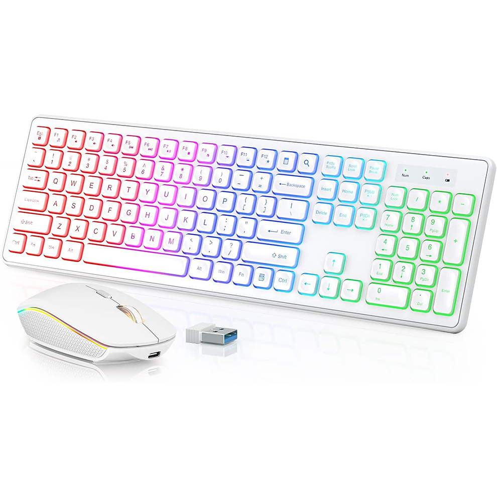 Clavier et souris sans fil rét - Gaming Keyboard Mechanical Wireless avis et prix
